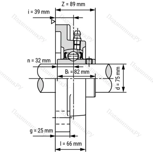 Подшипниковый узел UCF 315 - Вал: 75 мм