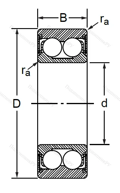 Радиально-упорный шариковый подшипник 3056209 2RS (3209 A 2RSTN) в Саранске
