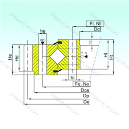 Подшипник роликовый опорно-поворотный ER 1.25.0574.400-1SPPN