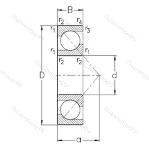 Подшипник шариковый радиально-упорный 7221-BE-MP