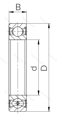 Шариковый однорядный подшипник 180317 (6317 2RS) в Саранске