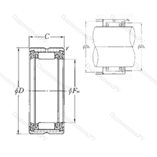 Подшипник игольчатый радиальный RNA 4902LL