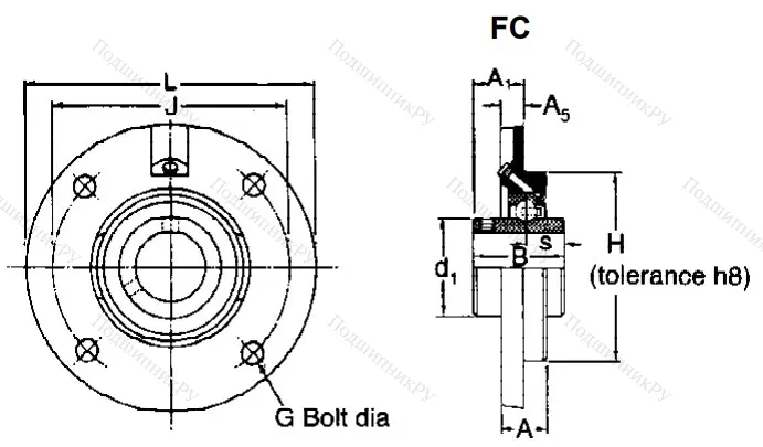 Подшипниковый узел FC 50