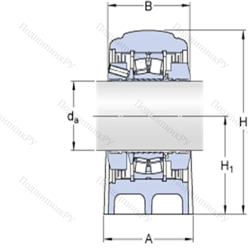 Стационарные роликоподшипниковые узлы ( ConCentra, для метрических валов) SYNT 80 FTS