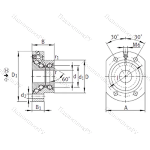 Подшипник шариковый упорно-радиальный DKLFA 1575-2RS