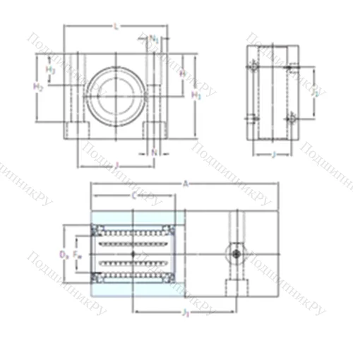 Подшипник шариковый линейный LTCD 50-2LS