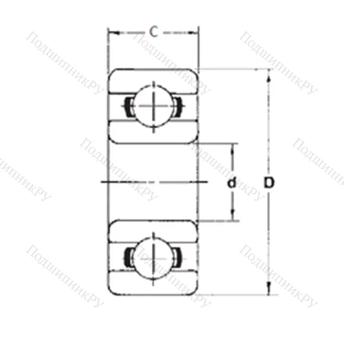 Подшипник шариковый радиальный 77R 12
