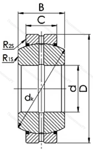 Шарнирный подшипник GE 60 ES 2RS в Саранске