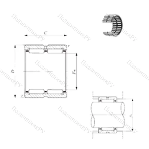 Подшипник игольчатый радиальный RNA 6917