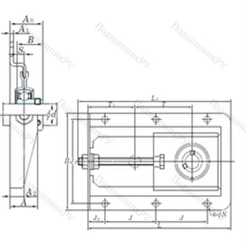 Подшипниковый узел шариковый радиальный SBPTH 202-90