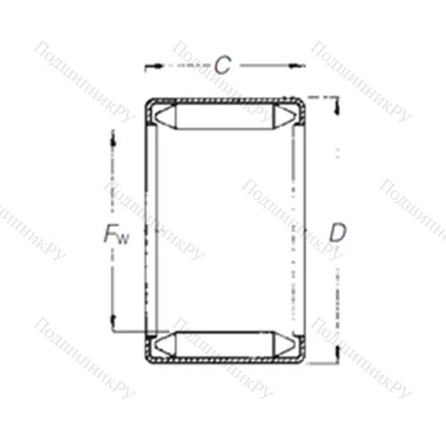 Подшипник игольчатый радиальный DL 47 16