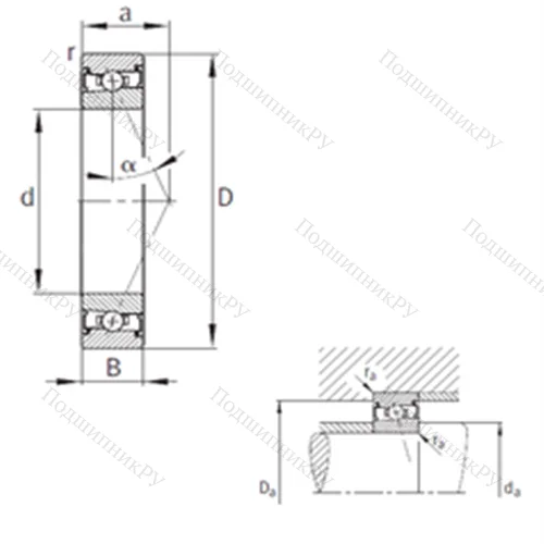 Подшипник шариковый радиально-упорный