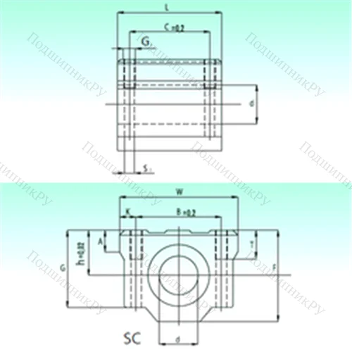 Подшипник шариковый линейный SC 30-UU AS от производителя  NBS