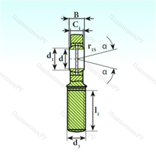Подшипник скольжения сферический SA 15 ES 2RS от производителя  ISB