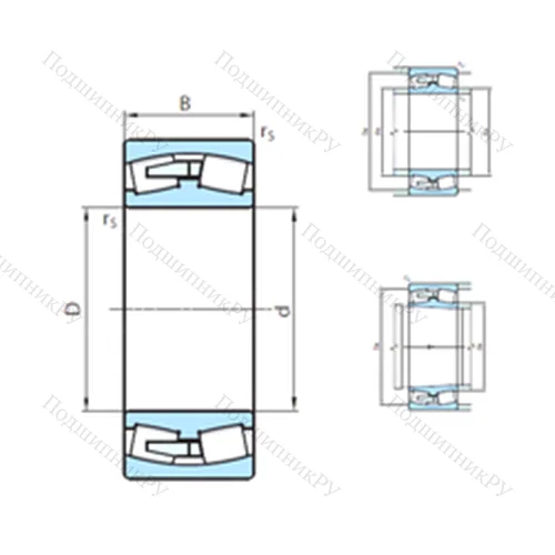 Подшипник роликовый радиальный самоцентрирующийся 23060CCW 33MB