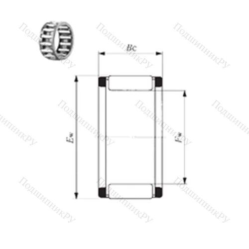 Подшипник игольчатый радиальный KT 324220 EG