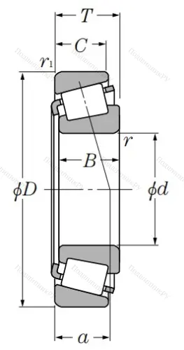 Конический роликовый подшипник 32310 U от производителя  NTN