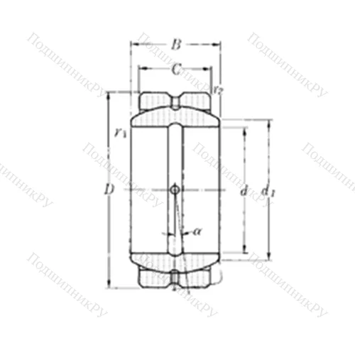 Подшипник скольжения сферический SA 2-36B от производителя  NTN