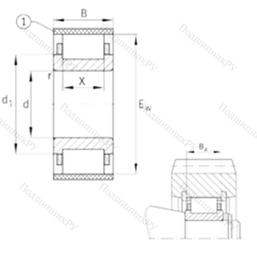 Подшипник роликовый радиальный