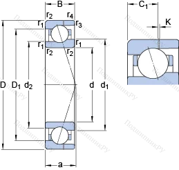Подшипник 719/8 ACE/P 4AH