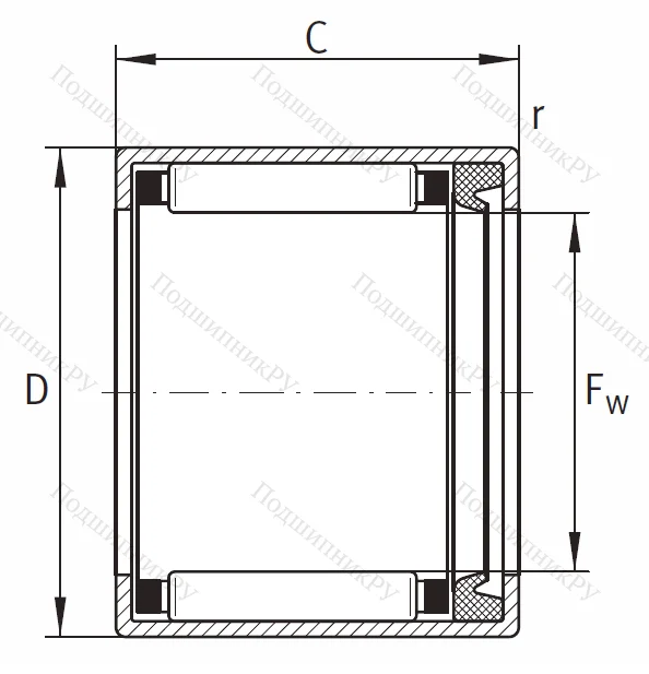Игольчатый подшипник HK 0810 RS FPM B L 271