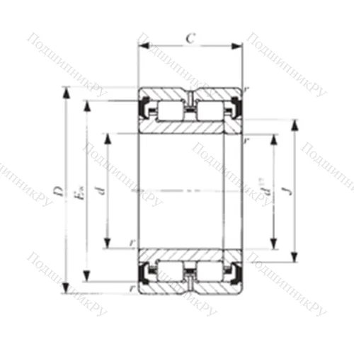 Подшипник роликовый радиальный NAU 4918UU