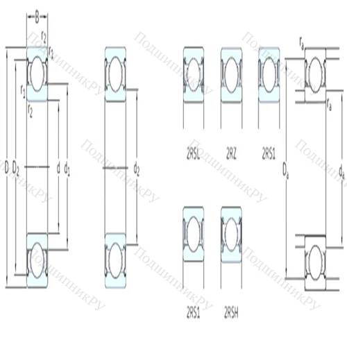 Подшипник шариковый радиальный W 60/2.5-2Z