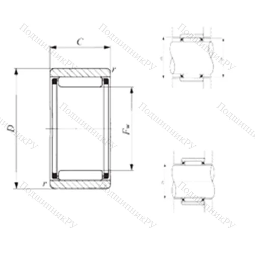 Подшипник игольчатый радиальный RNAF 6138N