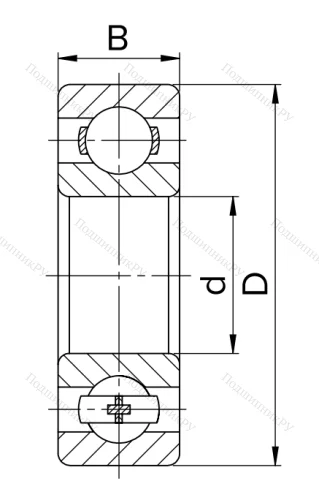 Миниатюрный шариковый подшипник MR 117 ZZ в Саранске