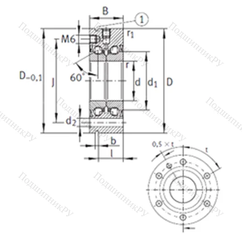 Подшипник шариковый упорно-радиальный ZKLF 40115-2Z