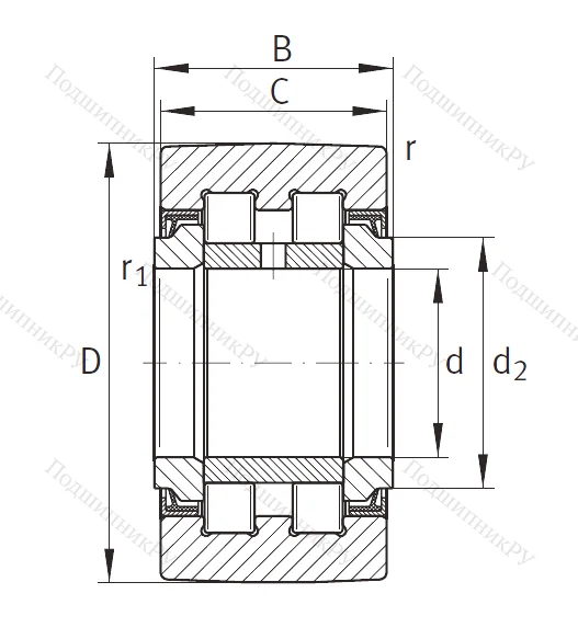 Подшипник PWTR 50 2RS XL от производителя  INA