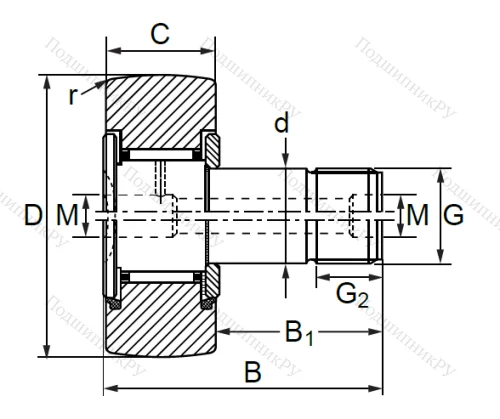 Опорный ролик  KR 40 PP в Саранске