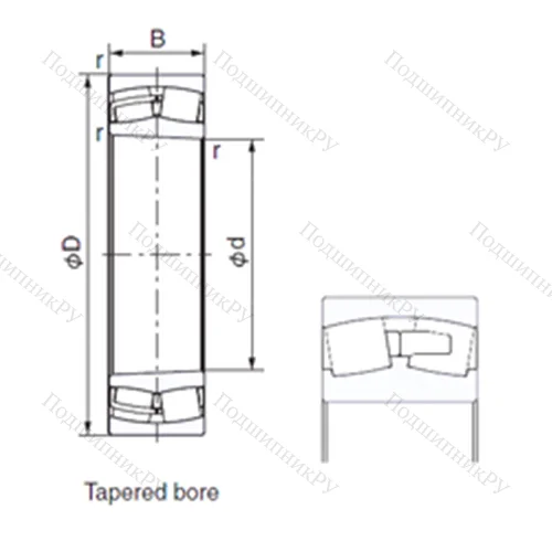 Подшипник роликовый радиальный 24152EK 30