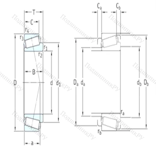 Подшипник роликовый радиально-упорный L 865547/512 от производителя  SKF
