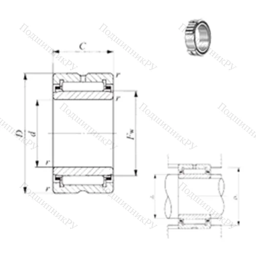 Подшипник игольчатый радиальный NA 4960