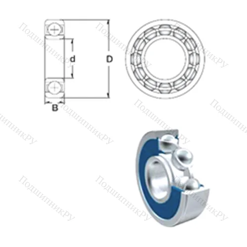 Подшипник шариковый радиальный S 6218-2RS