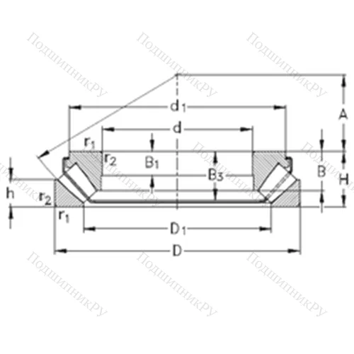 Подшипник роликовый упорно-радиальный 29413-EJ