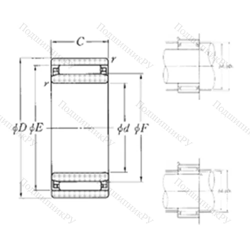 Подшипник игольчатый радиальный NAO-40?55?17