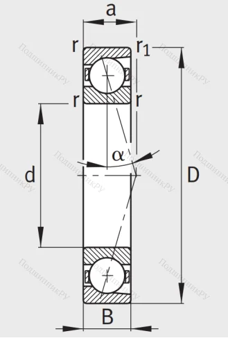 Сверхточный подшипник B 7008 CTP 4SUL от производителя  FAG