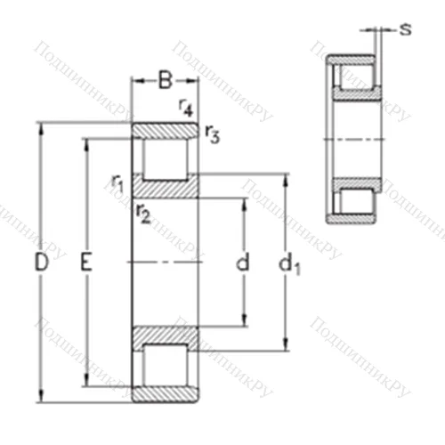 Подшипник роликовый радиальный N 310-E-M 6