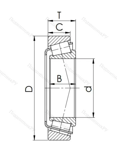 Конический роликовый подшипник 7204 (30204) в Саранске