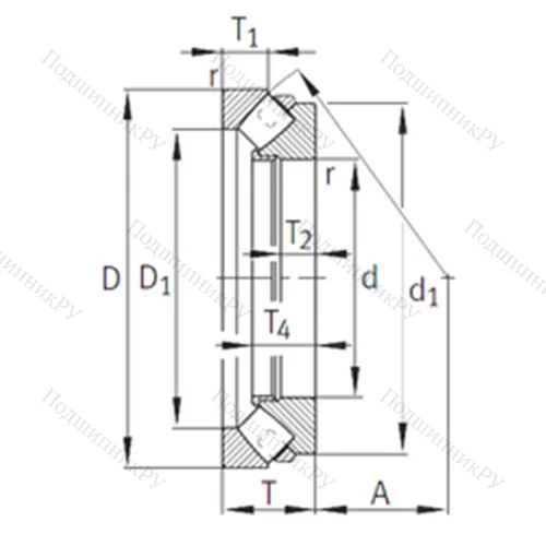 Подшипник роликовый упорно-радиальный 29280-E 1-MB