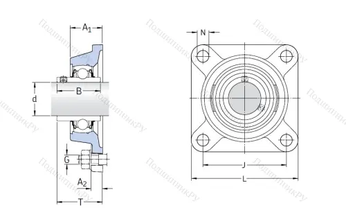Подшипниковый узел FY 45 TF в Саранске