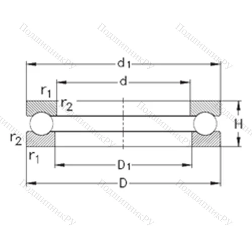 Подшипник шариковый упорный 51184-FP