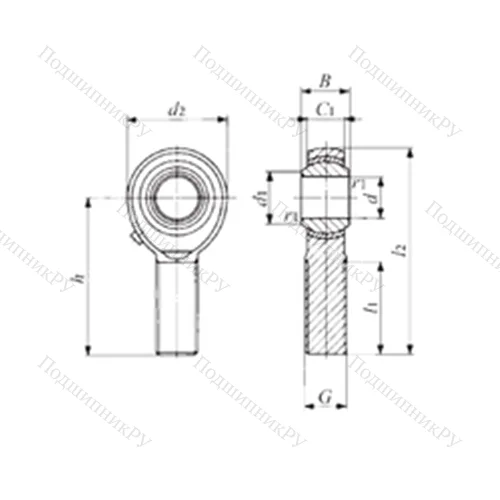 Подшипник скольжения сферический POS 16 от производителя  IKO