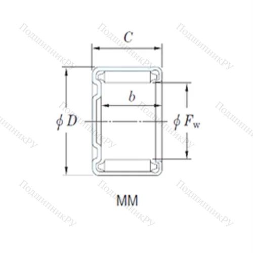 Подшипник игольчатый радиальный 28MM 3520