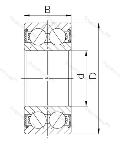 Радиально-упорный шариковый подшипник 3056303 2RS (3303 2RS) в Саранске
