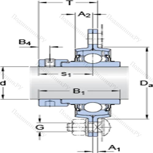 Фланцевые подшипниковые узлы типа Y (литой корпус, круглый фланец, крепление стопорными винтами) PFD 20 WF