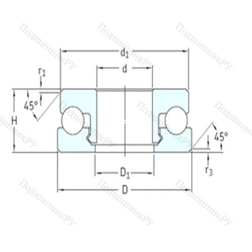 Подшипник шариковый упорный 51106V/HR 22Q 2