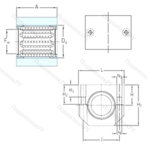 Подшипник шариковый линейный LUHR 40